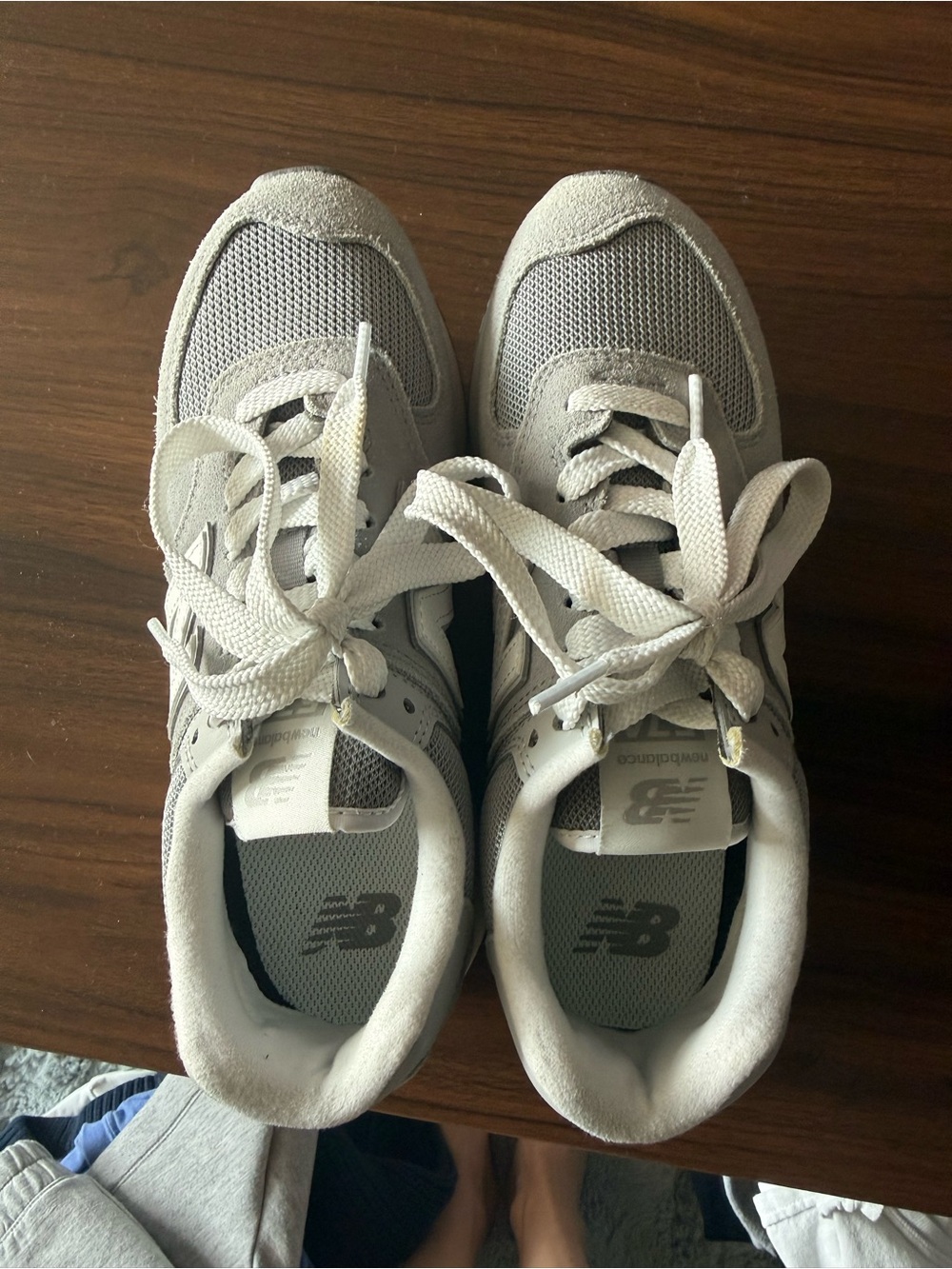 New Balance Women's Gray Suede & Mesh Platform Sneaker - Picture 2 of 7